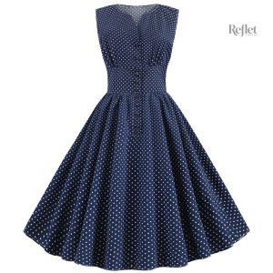 Robe estivale rétro en tissu léger