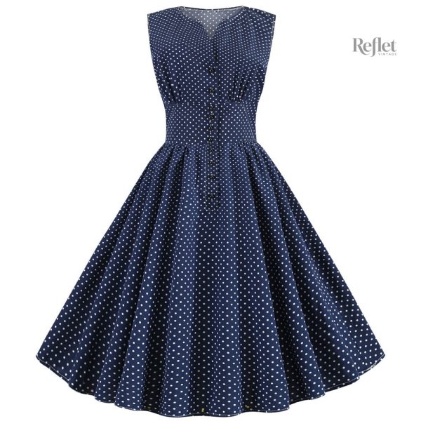 Robe estivale rétro en tissu léger