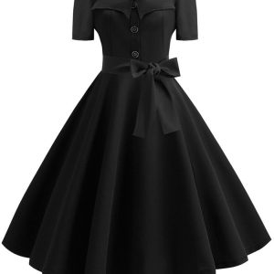 Robe évasée style années 60 en tissu léger