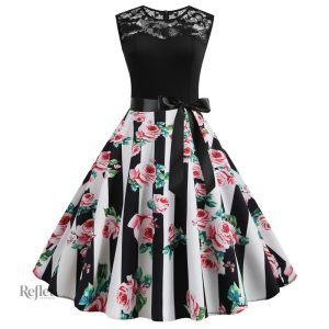Robe fleurette vintage évasée