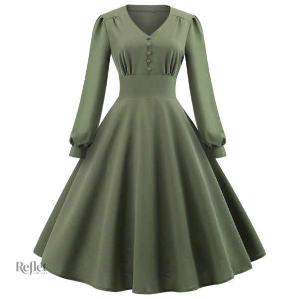robe-feminine-chic-des-annees-40-1 Robe chic féminine des années 40, élégante et vintage