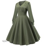 Robe vintage des années 40, style féminin raffiné