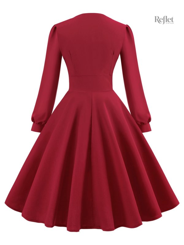 Robe élégante à l'esprit des années 40, charme vintage