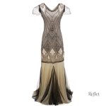 Robe Femme Année 20, style rétro élégant