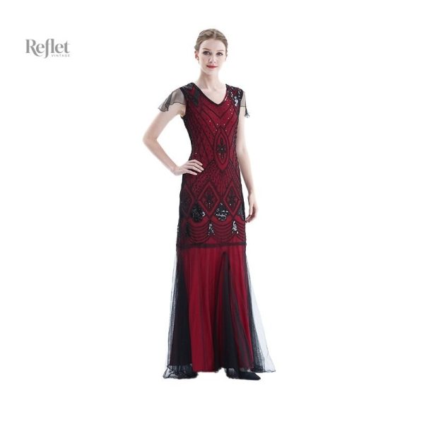 Robe femme en tissu léger, style des années 20