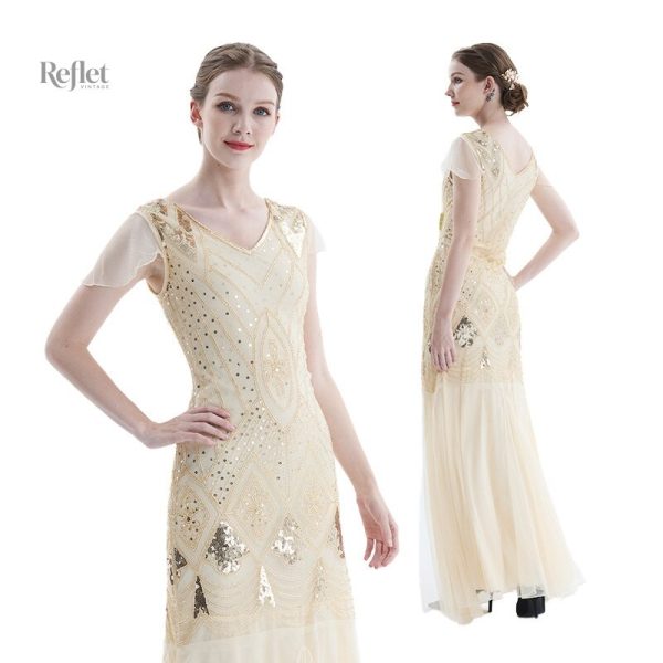 Robe glamour femme année 20, parfaite pour les événements