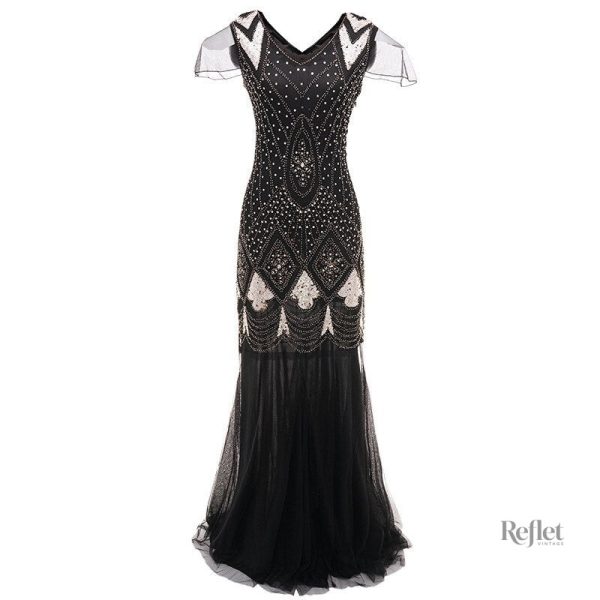 Robe femme année 20, design classique et raffiné