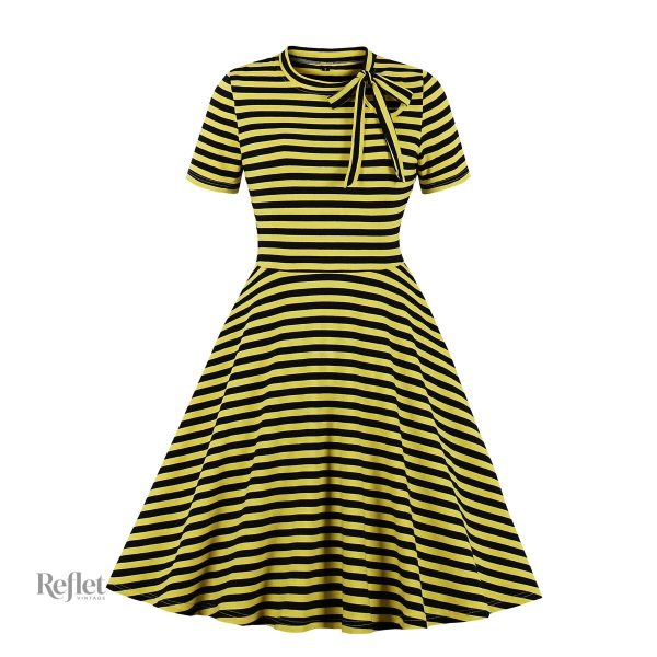 Robe vintage femme style année 40 à motifs champêtres