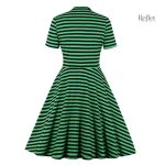 Robe femme années 40 avec coupe classique et motifs