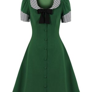 Robe style années 50 pour femme, motif vintage