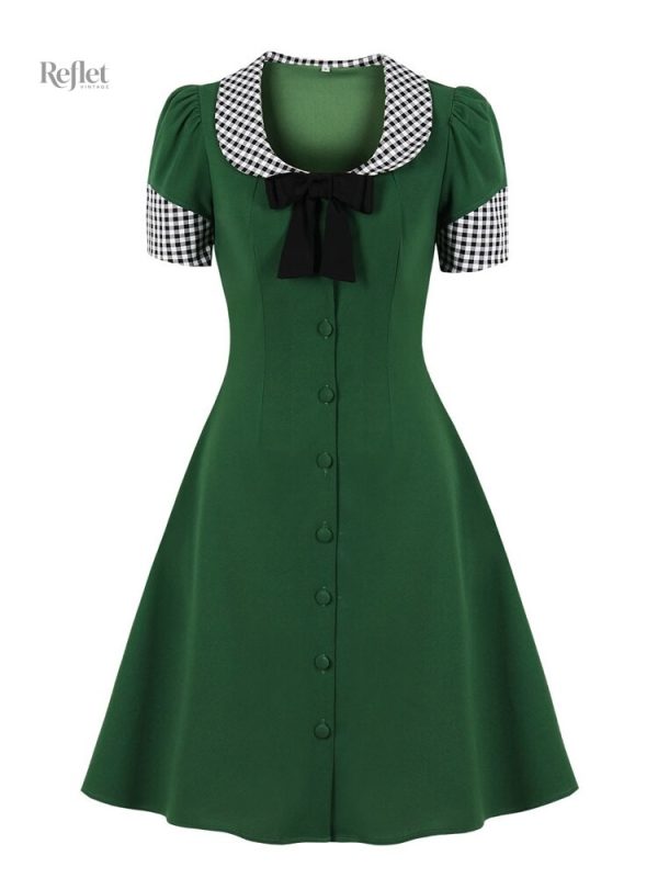 Robe style années 50 pour femme, motif vintage