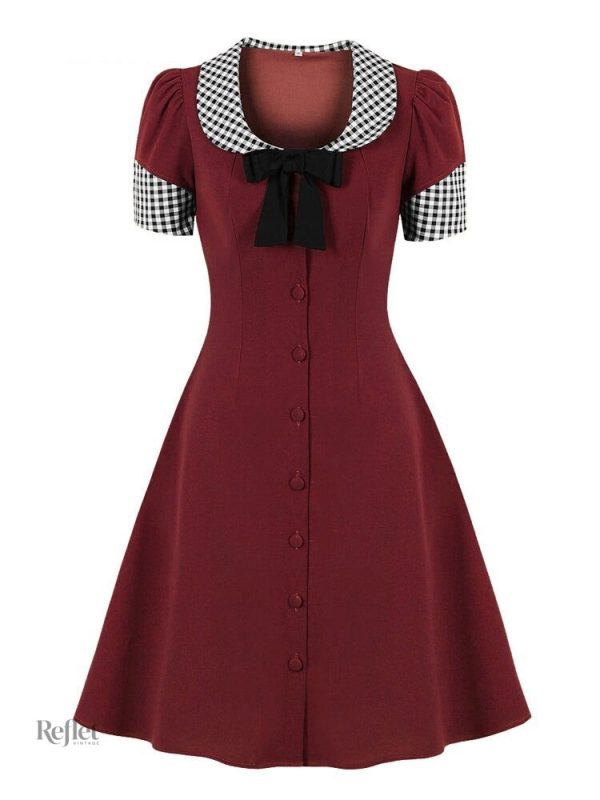 Robe femme rétro, taille cintrée et jupes évasées