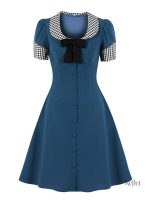 Robe à pois années 50, look classique et chic