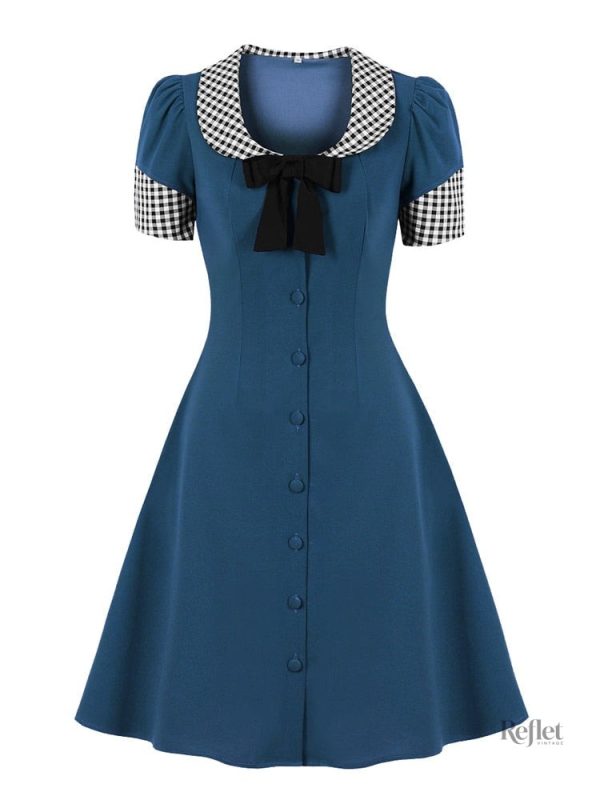 Robe à pois années 50, look classique et chic