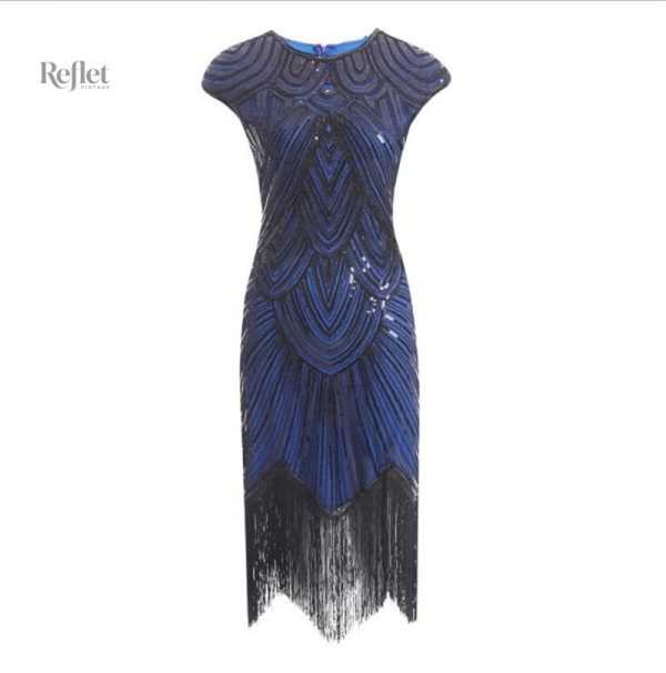 Robe années 30 avec finition soignée pour femme