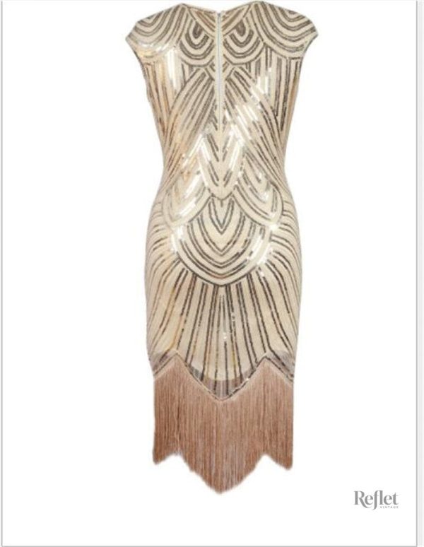 Détails uniques sur la robe années 30 femme