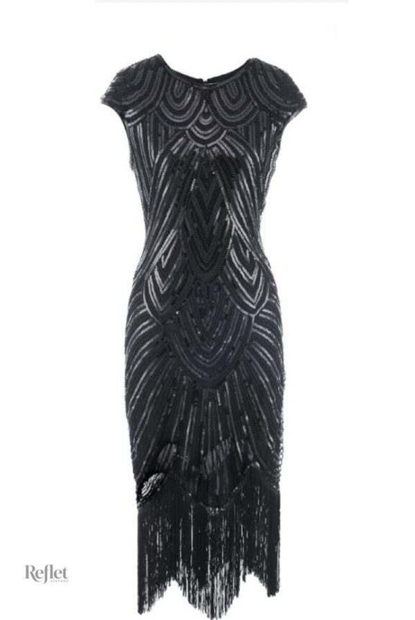 Style chic de robe années 30 pour occasions spéciales