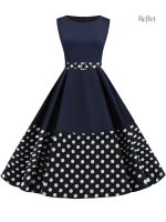 Robe vintage femme à coupe évasée
