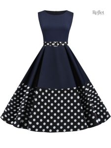Robe vintage femme à coupe évasée