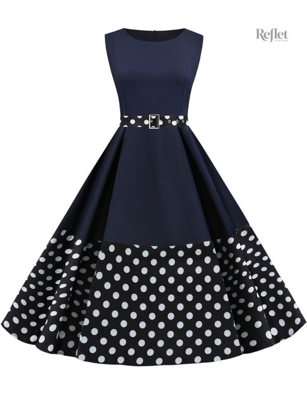 Robe vintage femme à coupe évasée