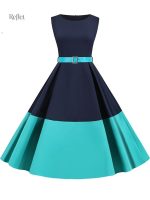 Robe femme festive, style vintage évasé