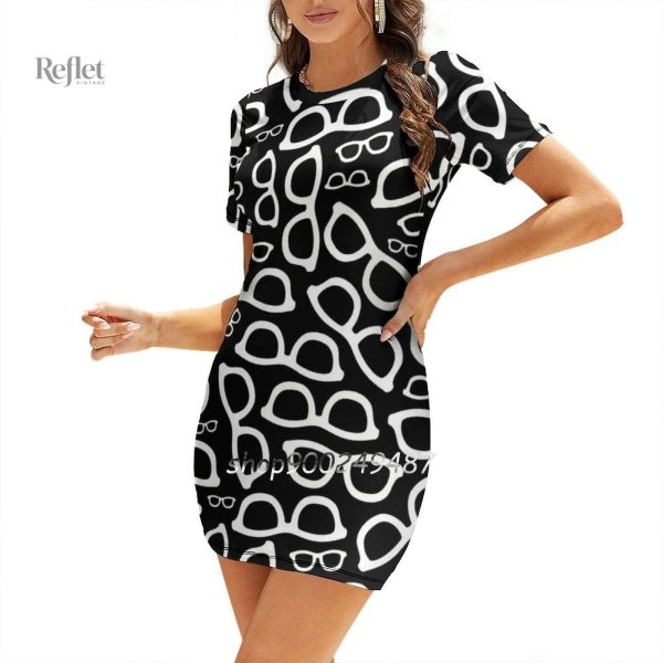Mini robe aux couleurs vibrantes années 70