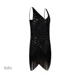 Robe à franges années 20, parfaite pour soirées dansantes