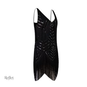 Robe à franges années 20, parfaite pour soirées dansantes