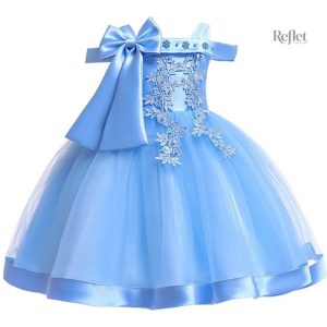 Robe Princesse Fille 3 Ans Bleu Ciel