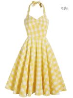 Robe fille rétro avec jupe évasée années 50