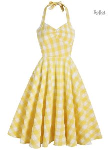 Robe fille rétro avec jupe évasée années 50