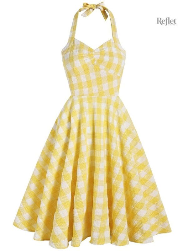 Robe fille rétro avec jupe évasée années 50