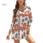 Robe fille à manches courtes années 70
