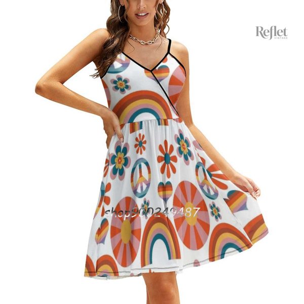 Robe ample enfant années 70 élégante