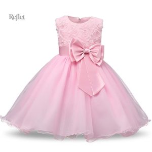 Robe rose pour enfant style princesse