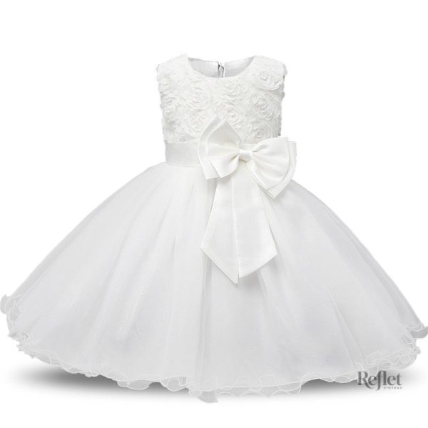 Robe festive pour fille avec volants