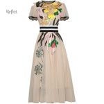 Robe fleurie rétro années 30