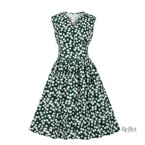 Robe élégante à fleurs pour une allure rétro
