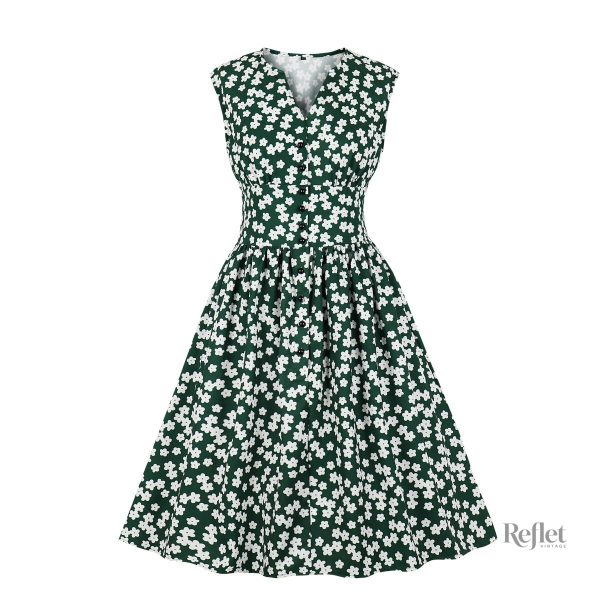 Robe élégante à fleurs pour une allure rétro