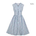 Robe colorée année 30 avec motifs floraux charmants