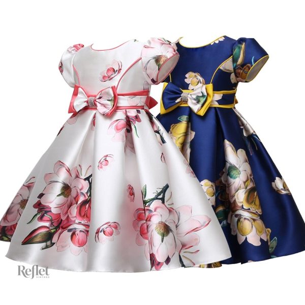 Robe princesse fleurie style rétro des années 50
