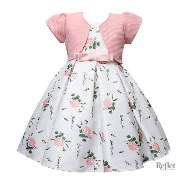 Robe élégante avec motifs floraux pour enfant