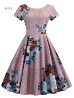 Robe femme années 60 avec design floral