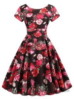 Robe d'inspiration vintage avec imprimé fleuri des années 60