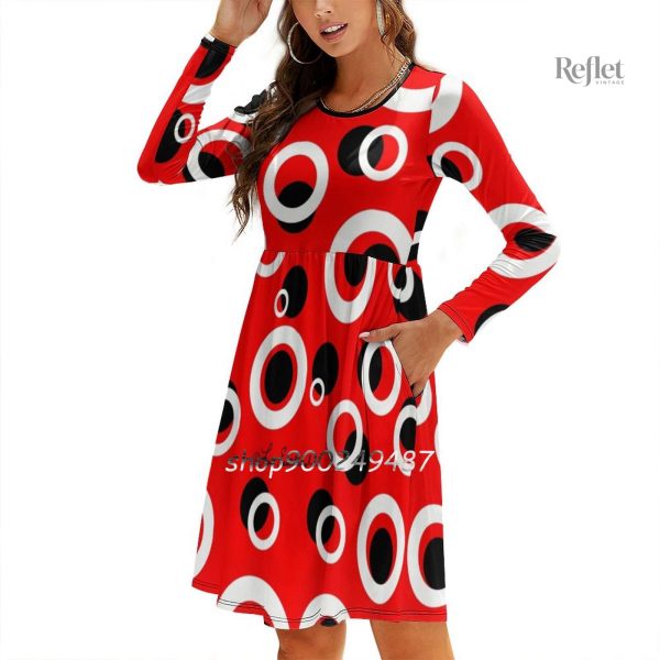 Vêtement féminin chic années 70 en tissu fluide