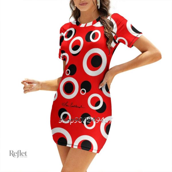 Robe d'été années 70 avec motif élégant