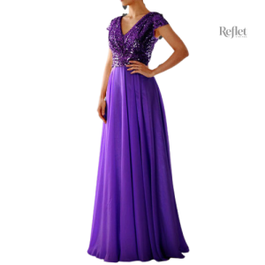 Robe élégante forme princesse, idéale pour les occasions spéciales