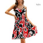Robe rétro années 70 avec motifs colorés