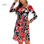 Robe années 70 avec taille cintrée