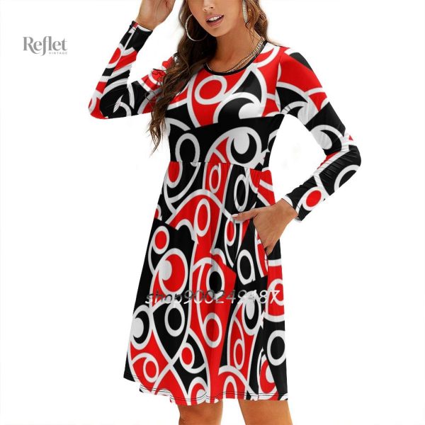 Robe années 70 avec taille cintrée